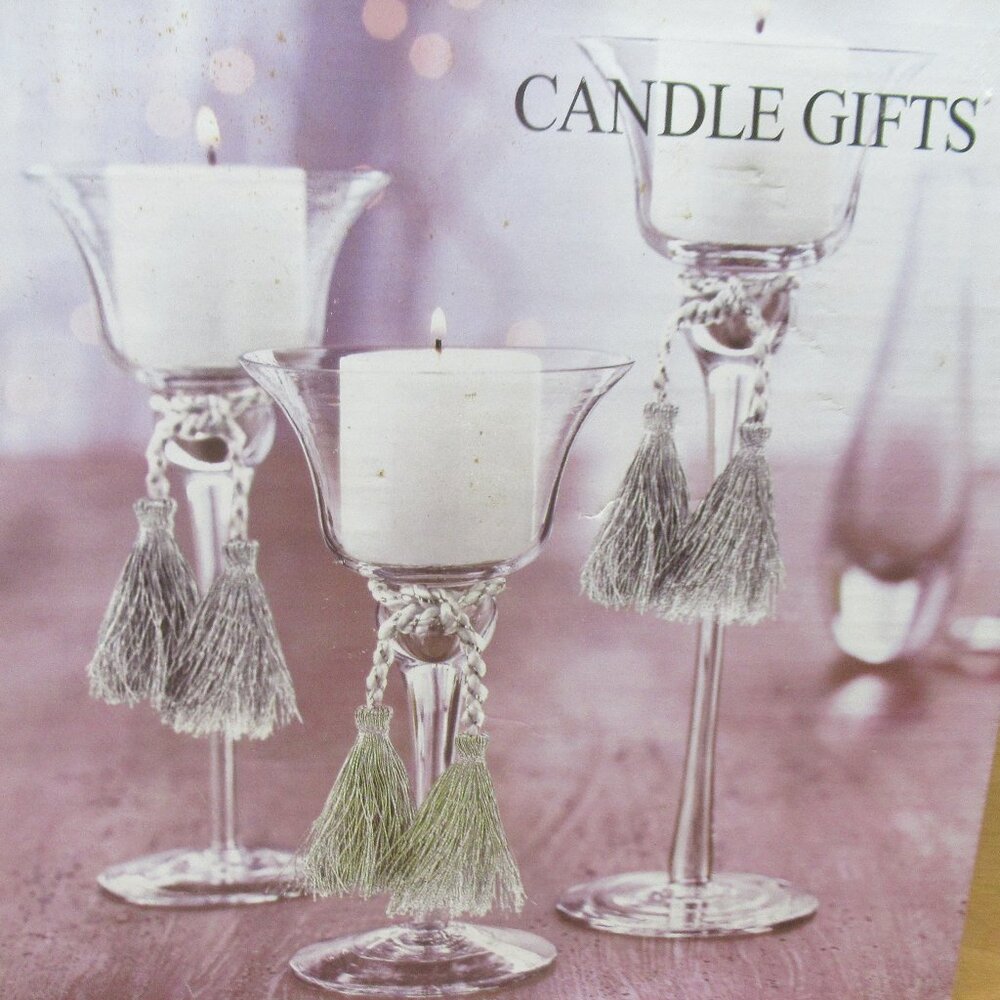 Vintage 3pc Candleholder Set